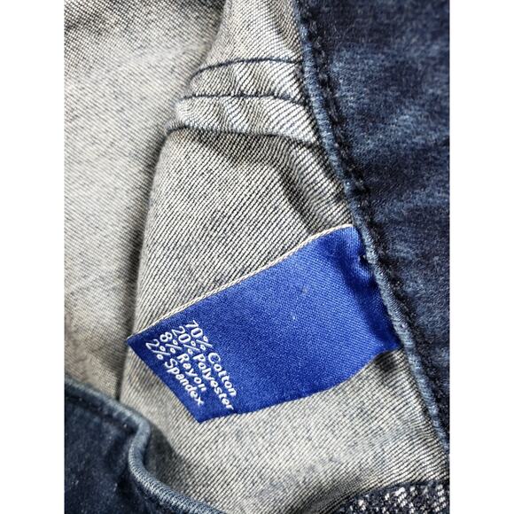 Apt 9 Jeans Size 8 Womens Blue Stretch Pull On Pants Ladies Mid Rise Skinny - Picture 4 of 11